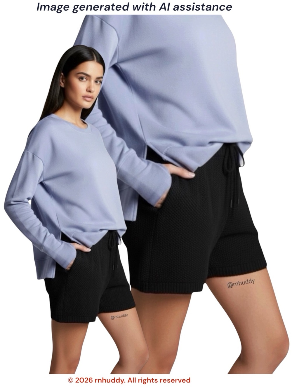 Victorias Secret Pink L coastal black knit drawstring shorts